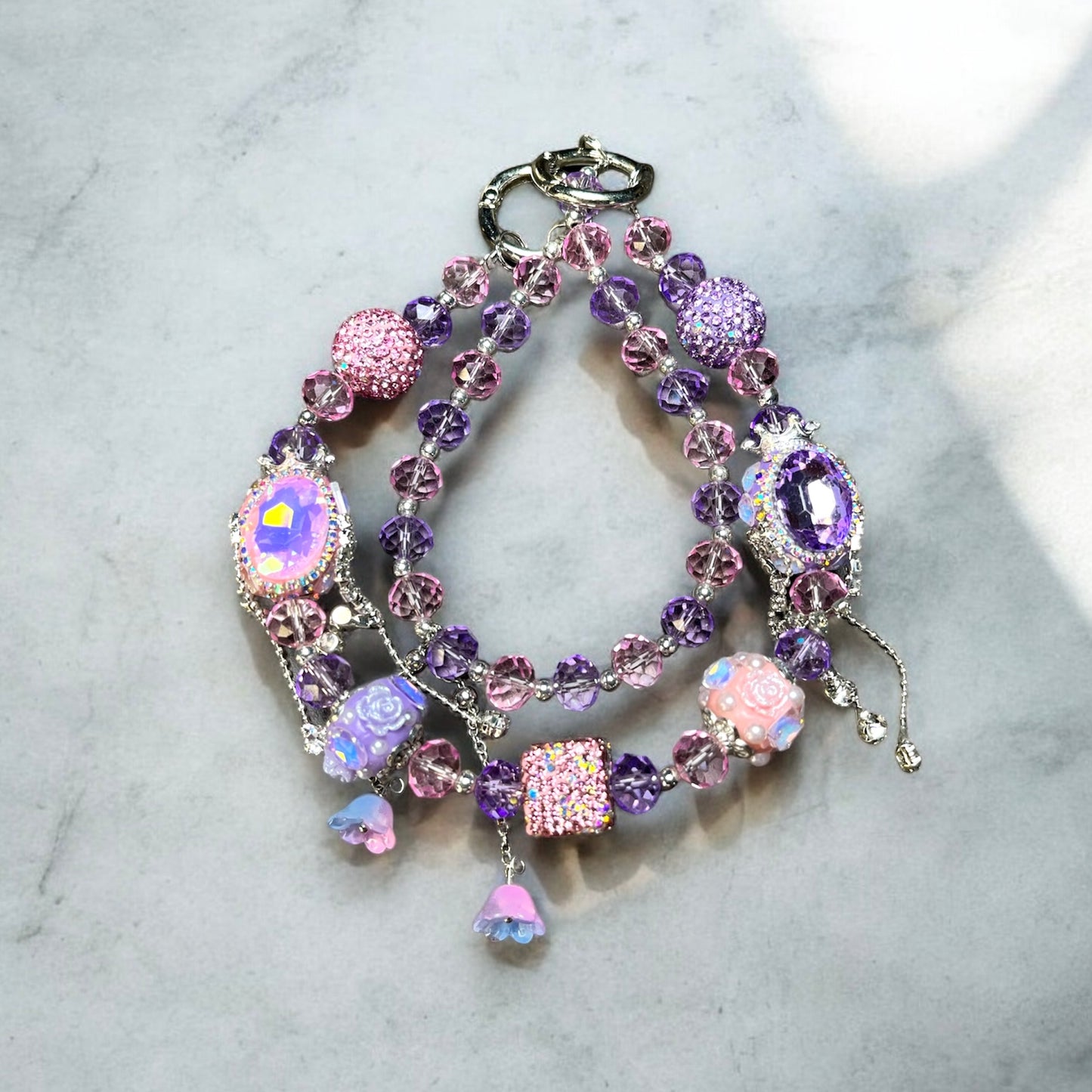 Dreamy Purple Stones Phone Charm P123