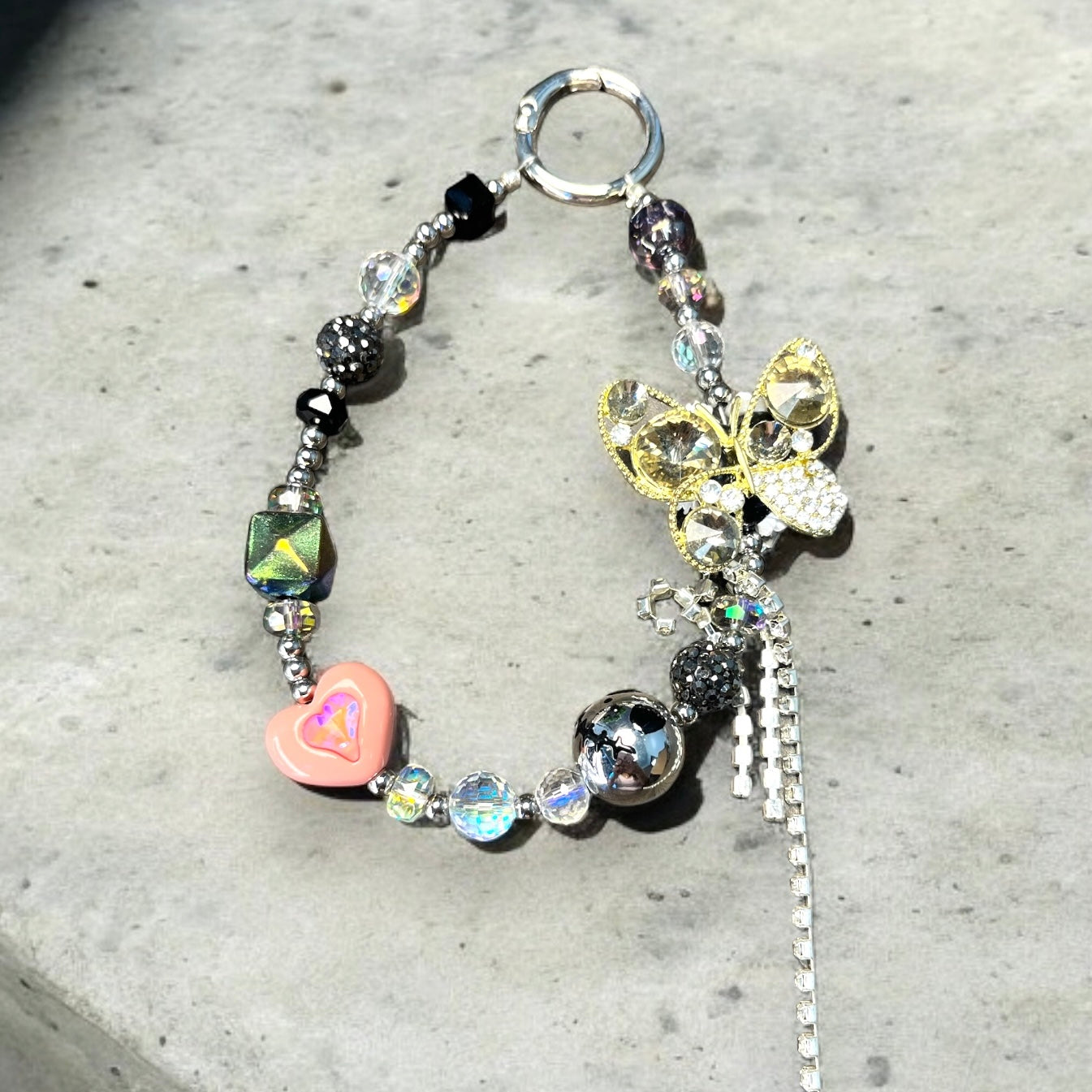 Gem Butterfly Phone Charm P044