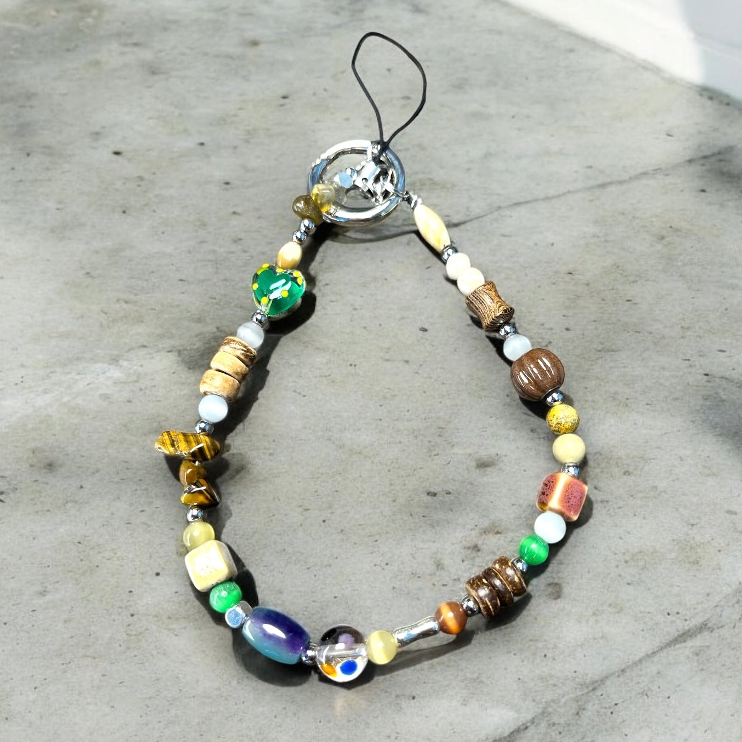 Outdoor Beaded Phone Charm P086