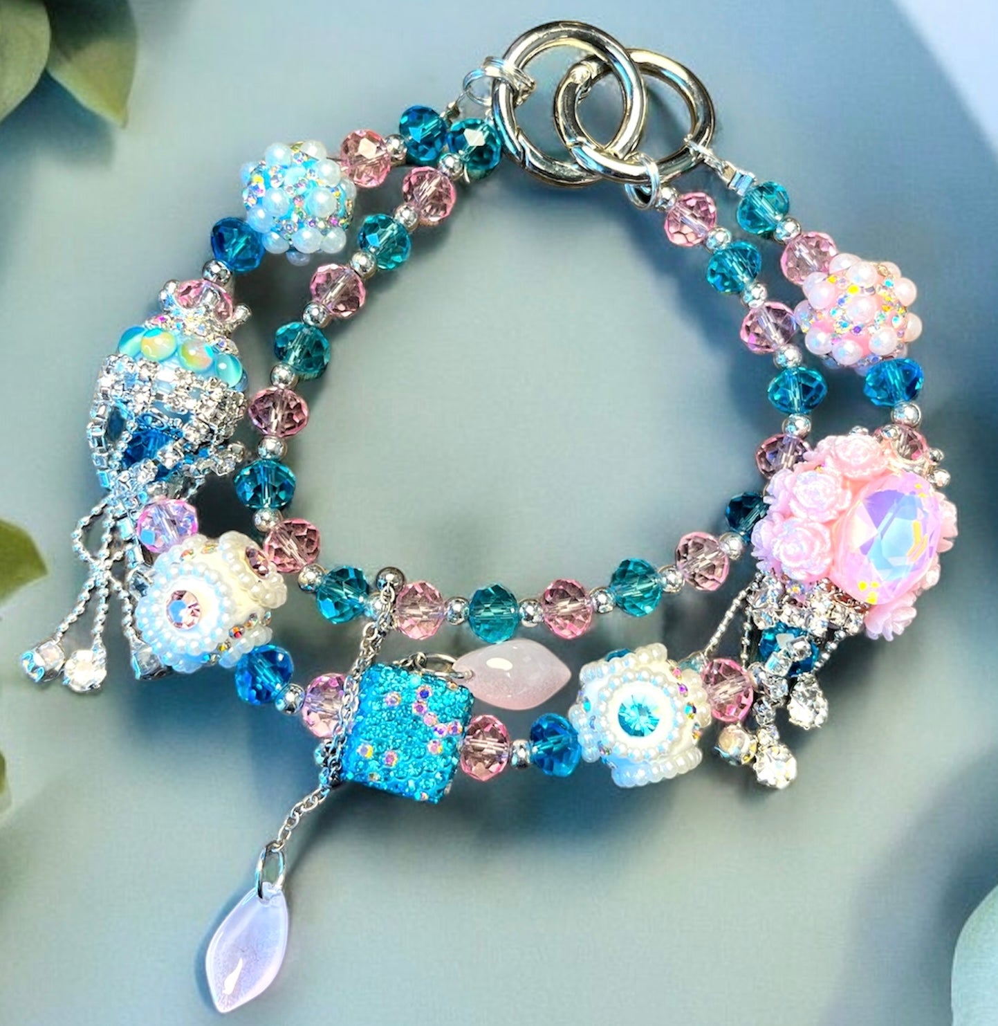 Bubblegum Crystal Bouquet Phone Charm P228
