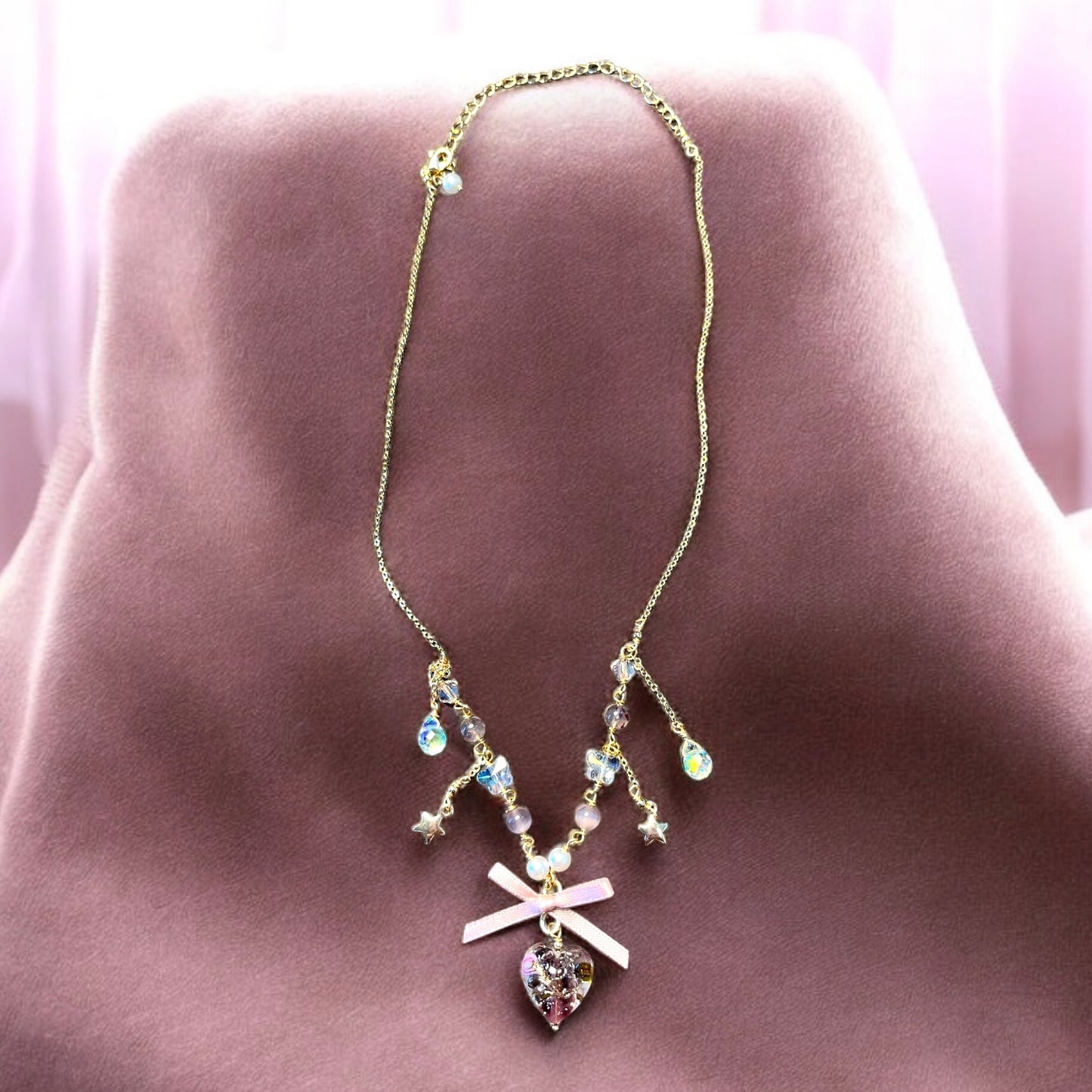 I Want The Stars & Flowers Necklace N018