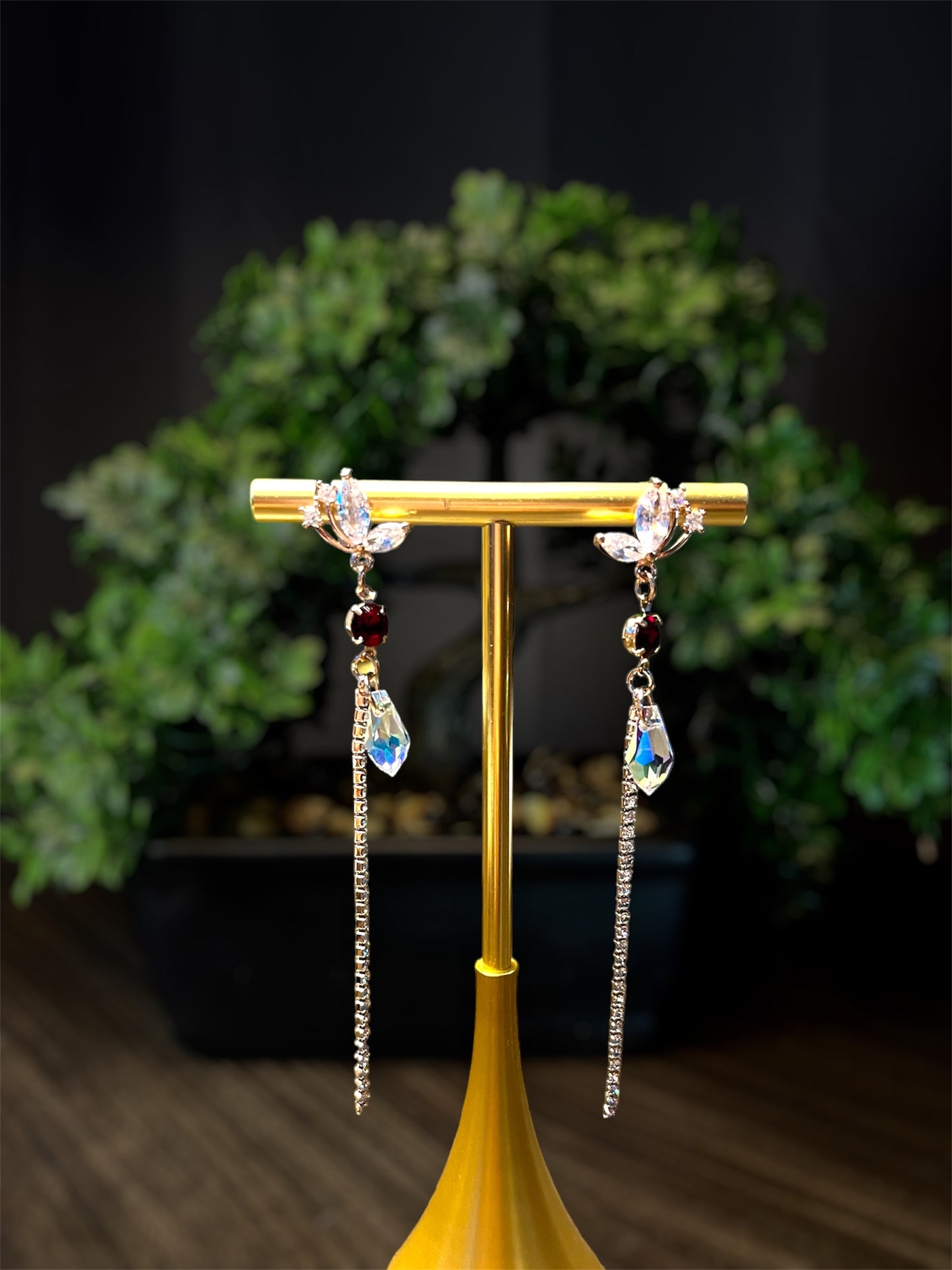 Ruby Butterfly Earrings E068