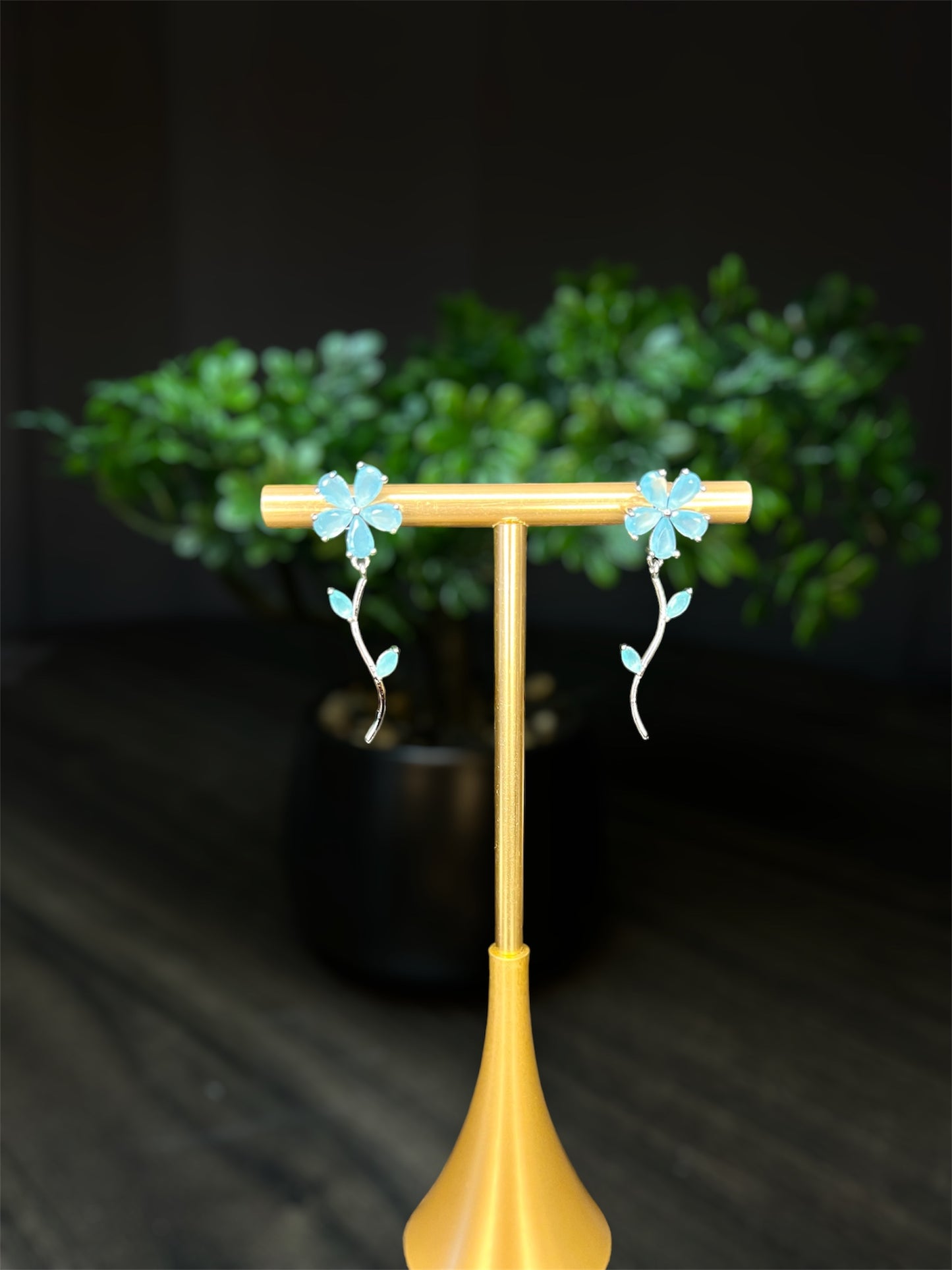 Long Flower Earrings E120
