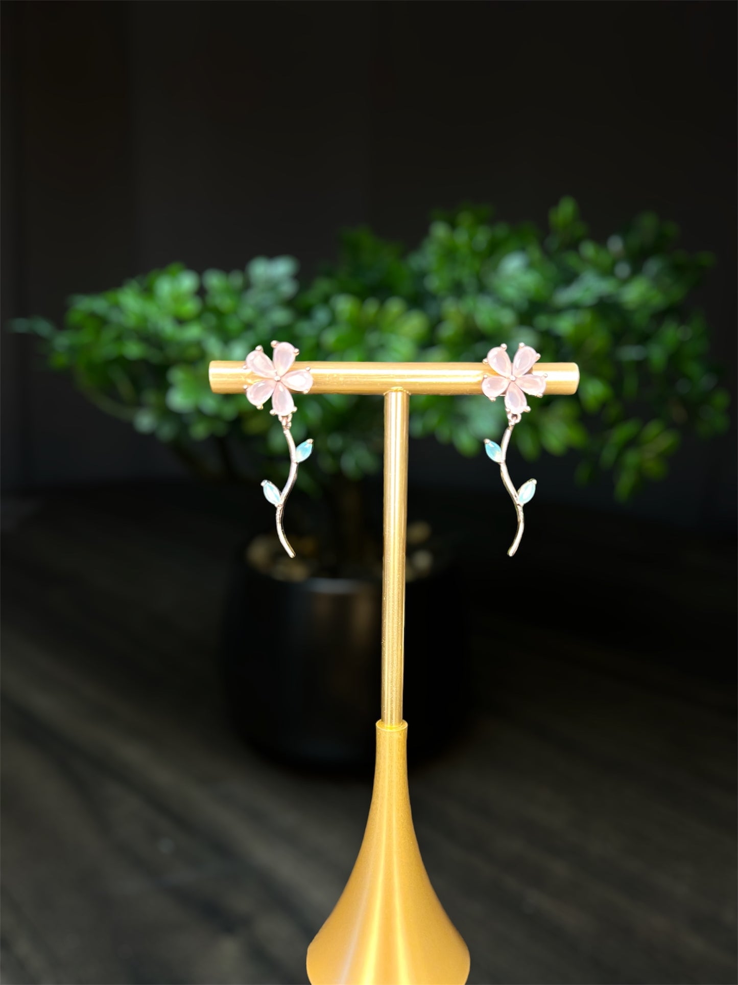 Long Flower Earrings E120