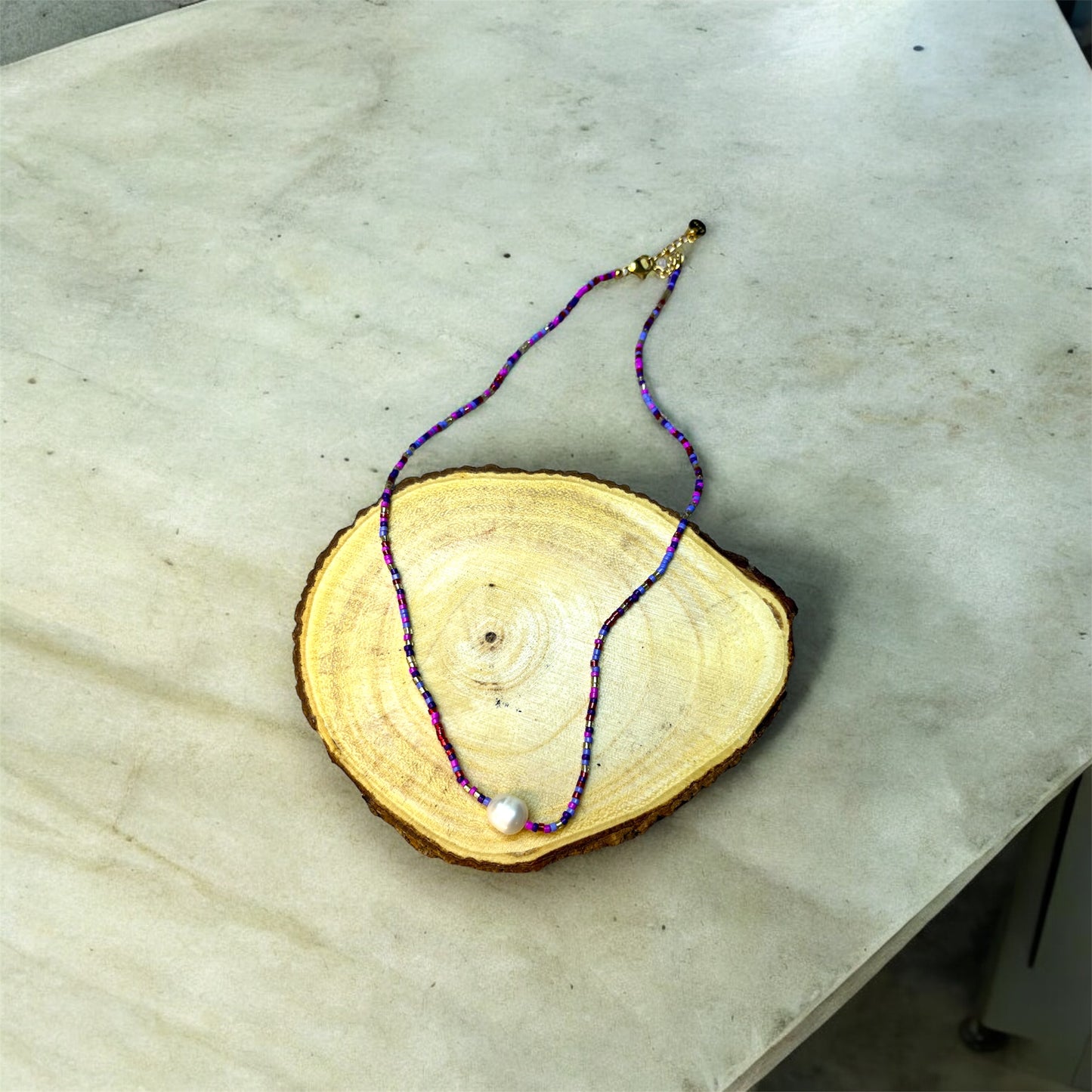 Pearl Beaded Necklace N007