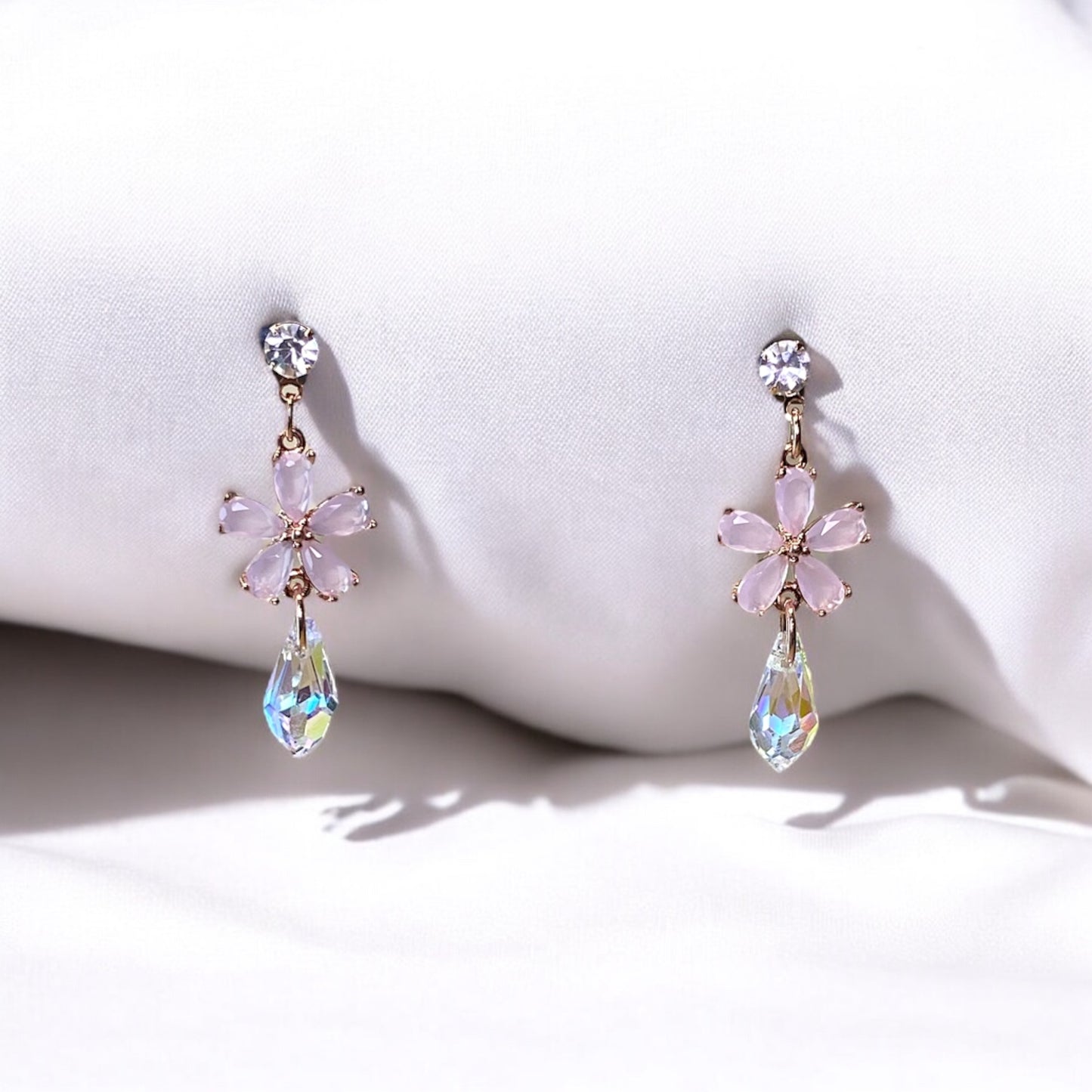 Flower Glaze Muted Mauve Earrings E029