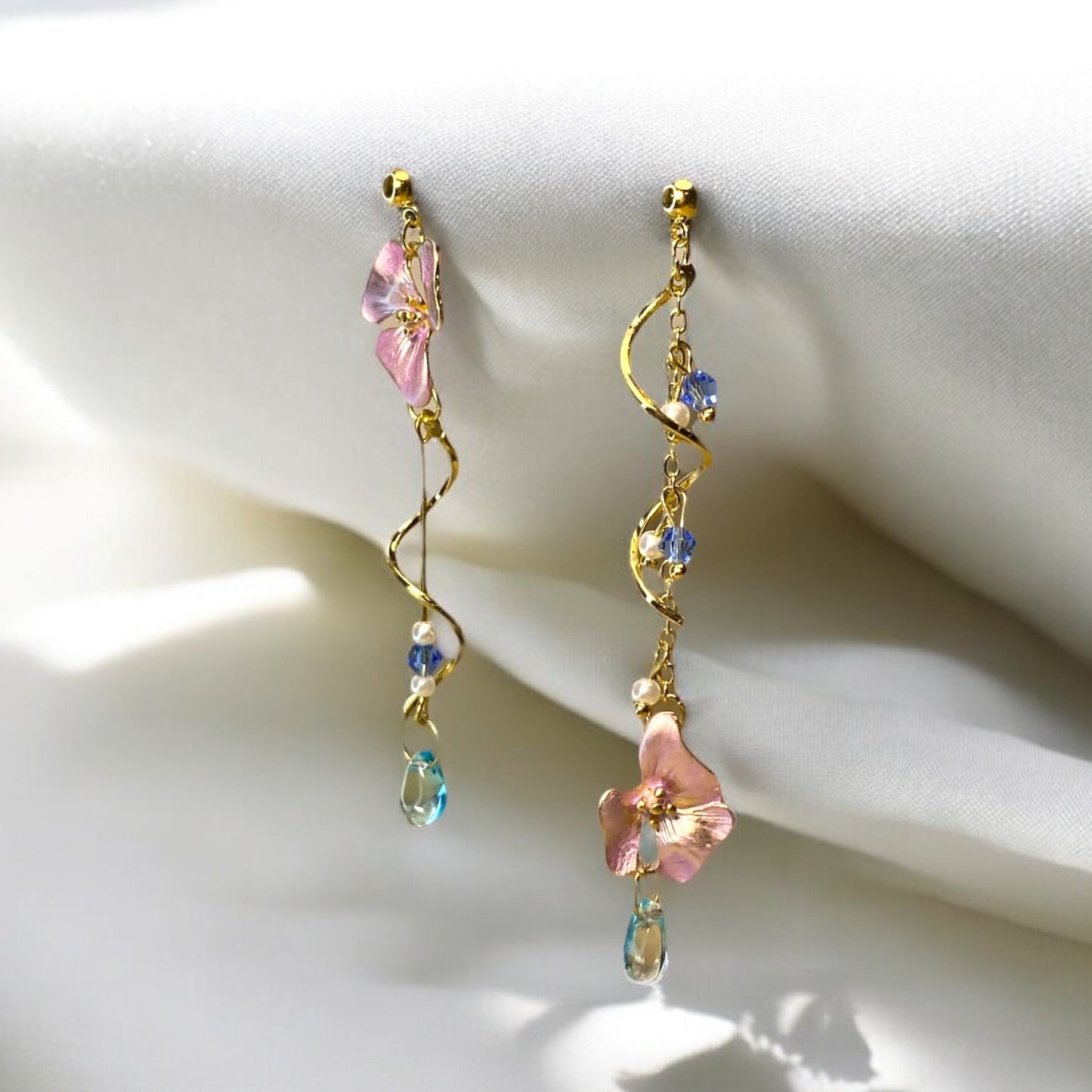 Winded Flower Earrings E024