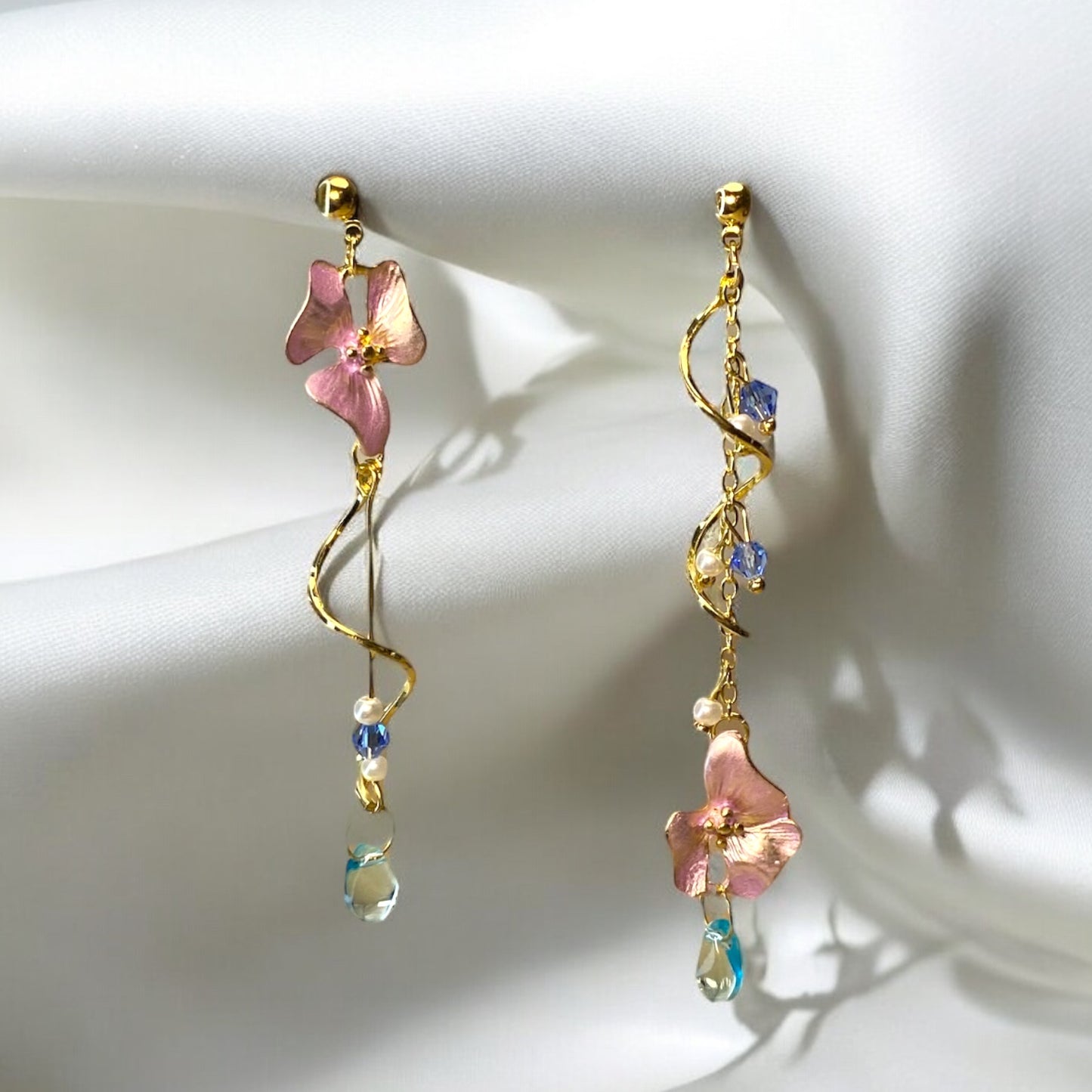 Winded Flower Earrings E024