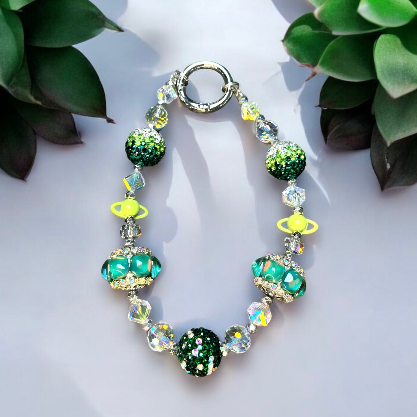 Emerald Sphere Phone Charm P032