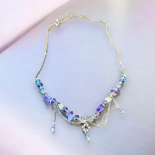 Lavender Fields Crystal Necklace N016