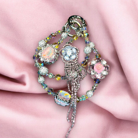 Rosey Silver Phone Charm P127