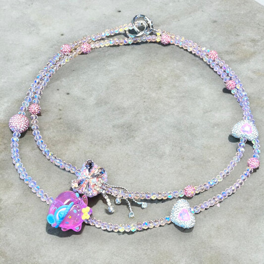 Clear Kitty Shiny Phone Charm Long P231