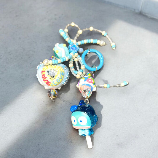 Blue Heart Phone Charm P006