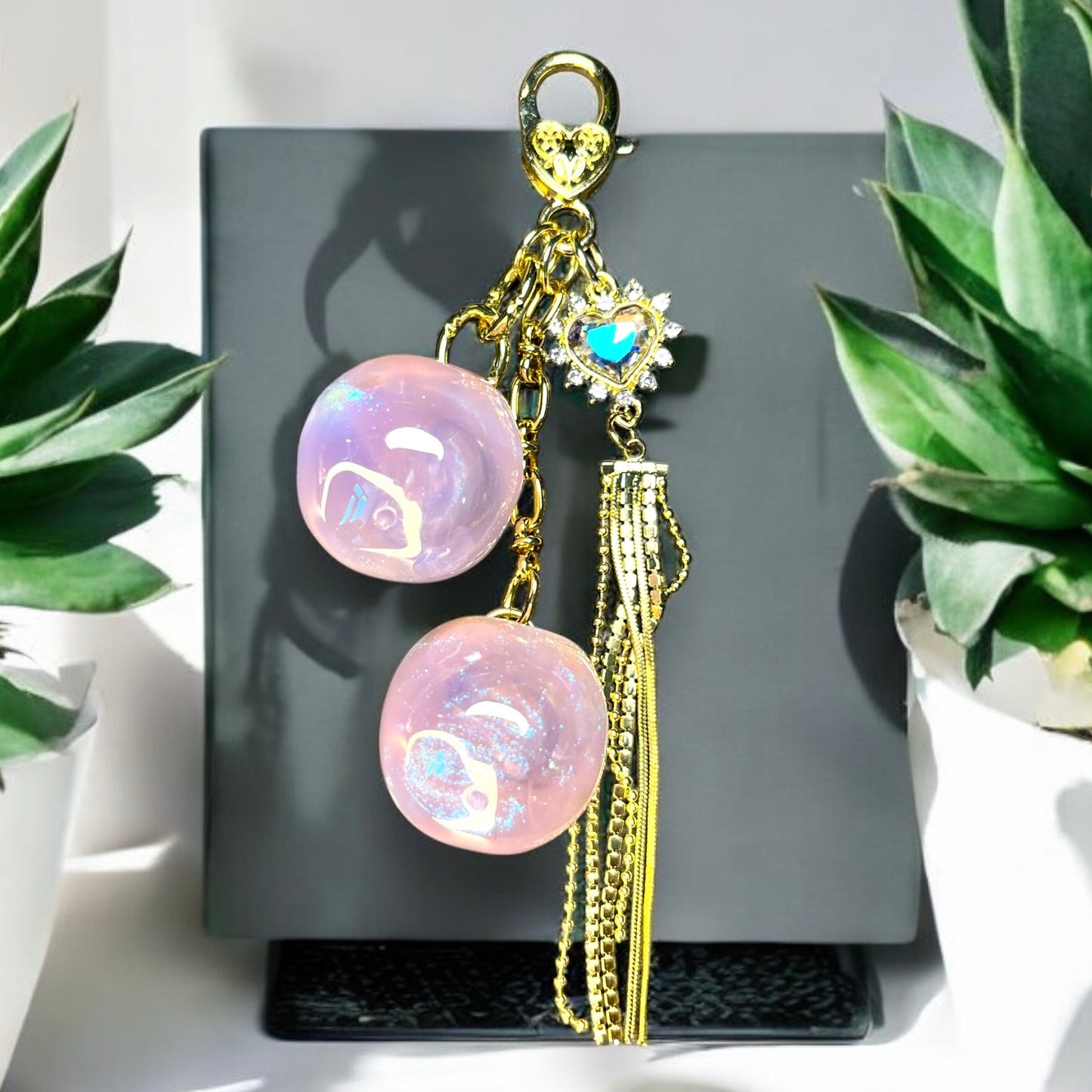 Pink Pearl Phone Charm P031