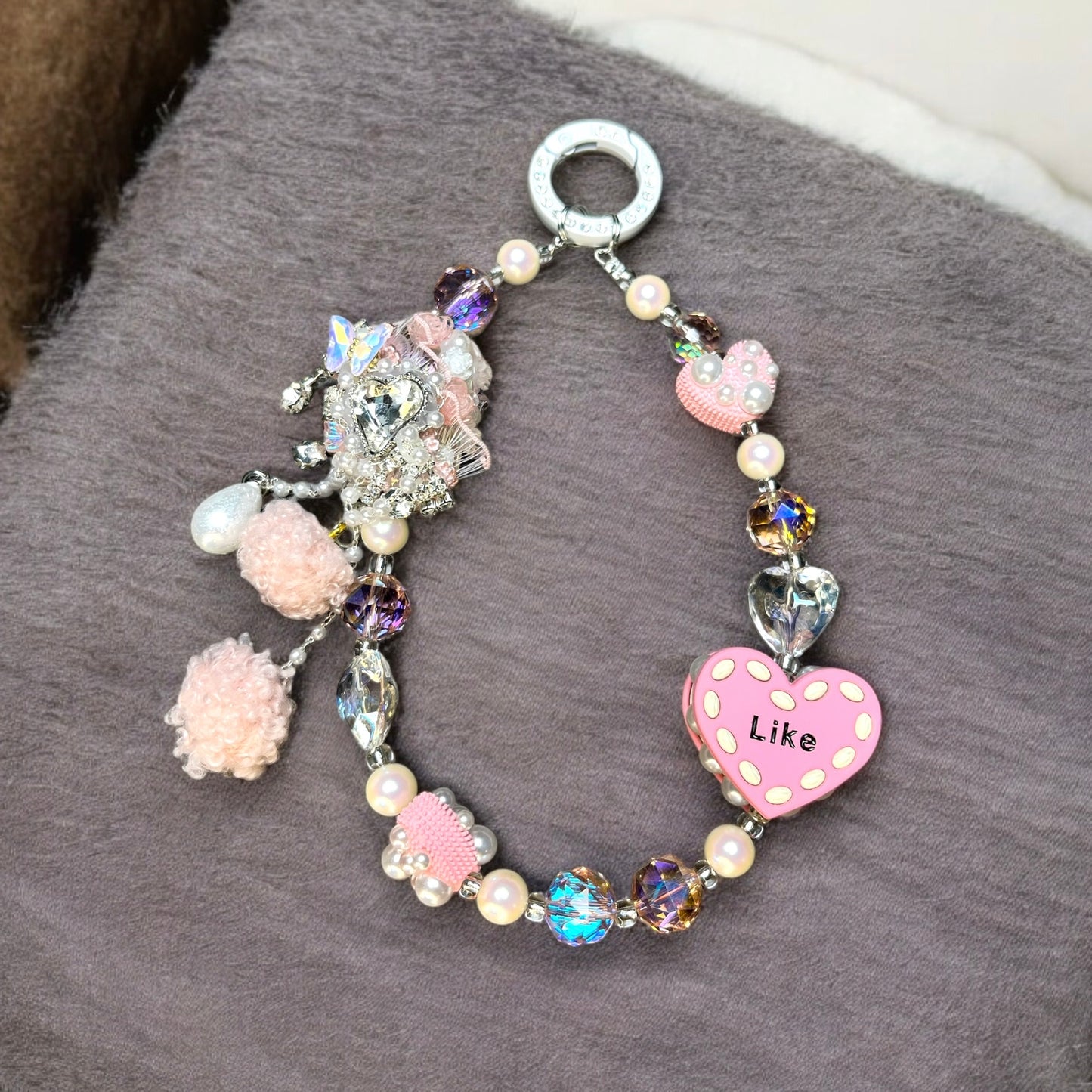 Pink Like Heart Phone Charm P038