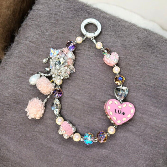Pink Like Heart Phone Charm P038