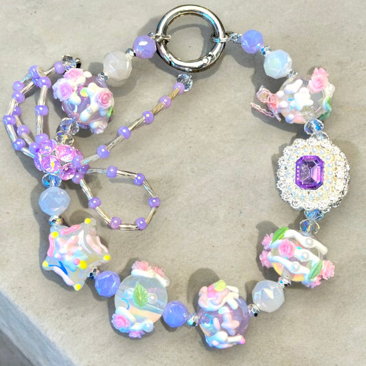 Fancy Purple Flower Sky  Phone Charm P229