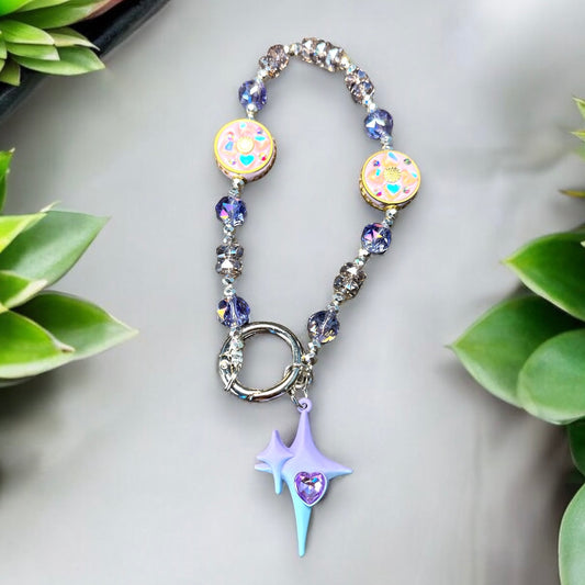 Purple Star Gem Phone Charm P045