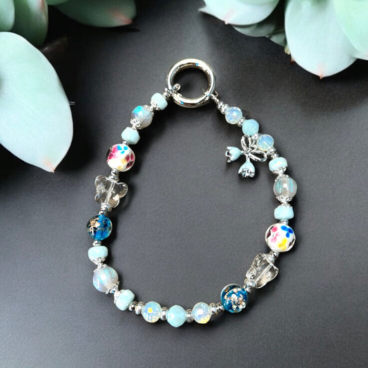 Colorful Beaded Shiny Phone Charm P089