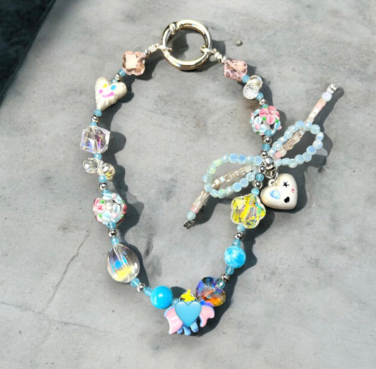 Sliver Heart Elephant Phone Charms P040