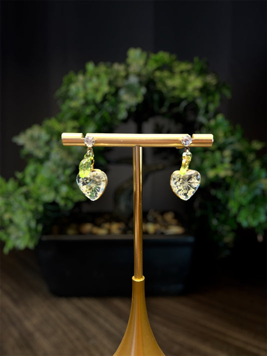Clear Micro Flower Earrings E038