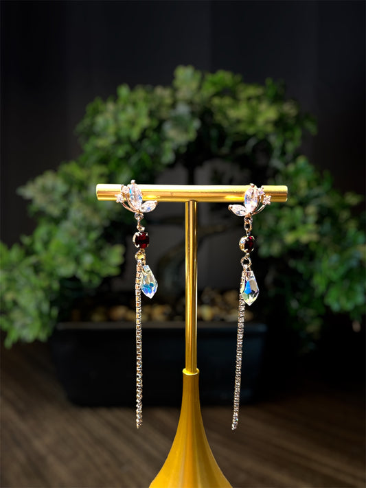 Ruby Butterfly Earrings E068