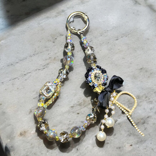 Shades of Grey Letter D Phone Charm P153