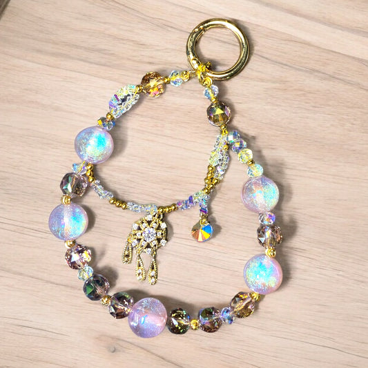 Mystic Baby Pink Crystal Ball Phone Charm P172