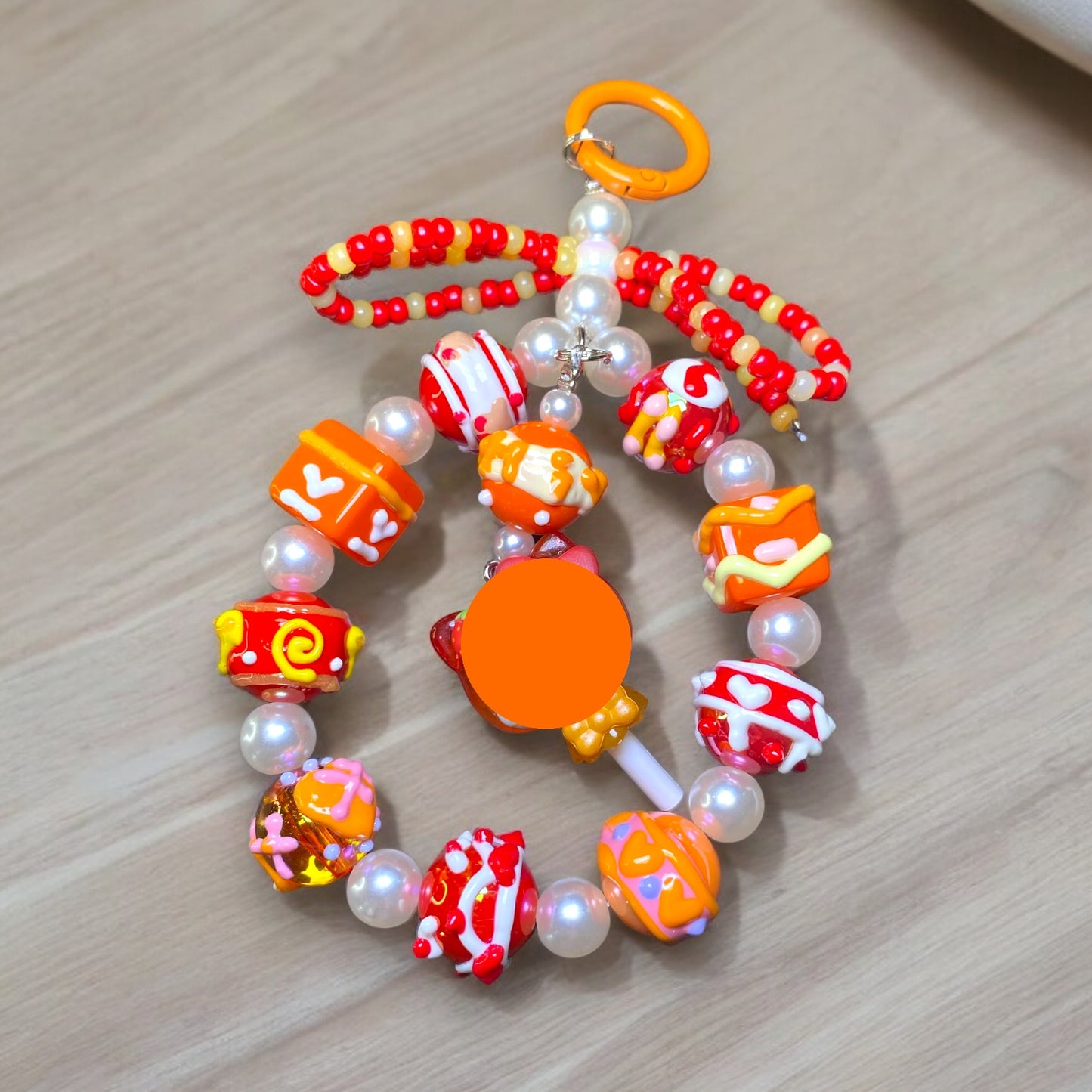 Kitty Candy Orange Phone Charm P140