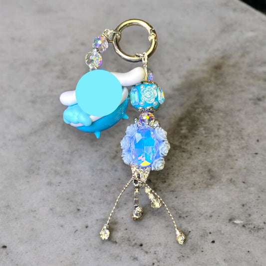 Red Kitty or White Dog Rose Bouquet Phone Charms P133