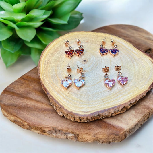 Diamond Heart Small Earring E122