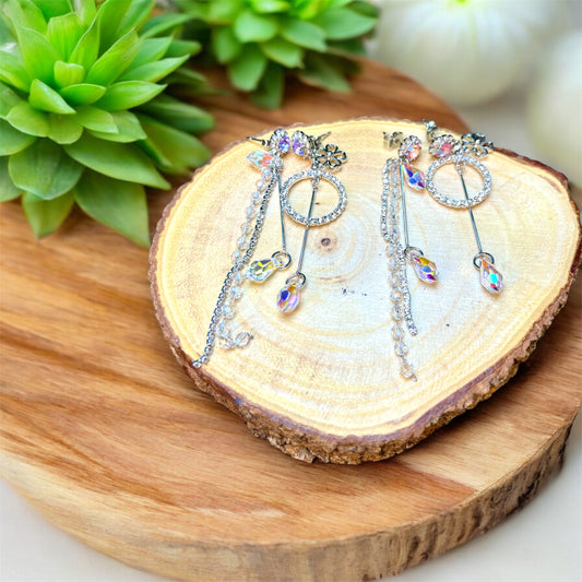 Shiny Diamond Loop Earrings E121