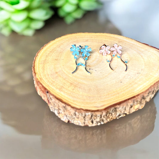 Long Flower Earrings E120