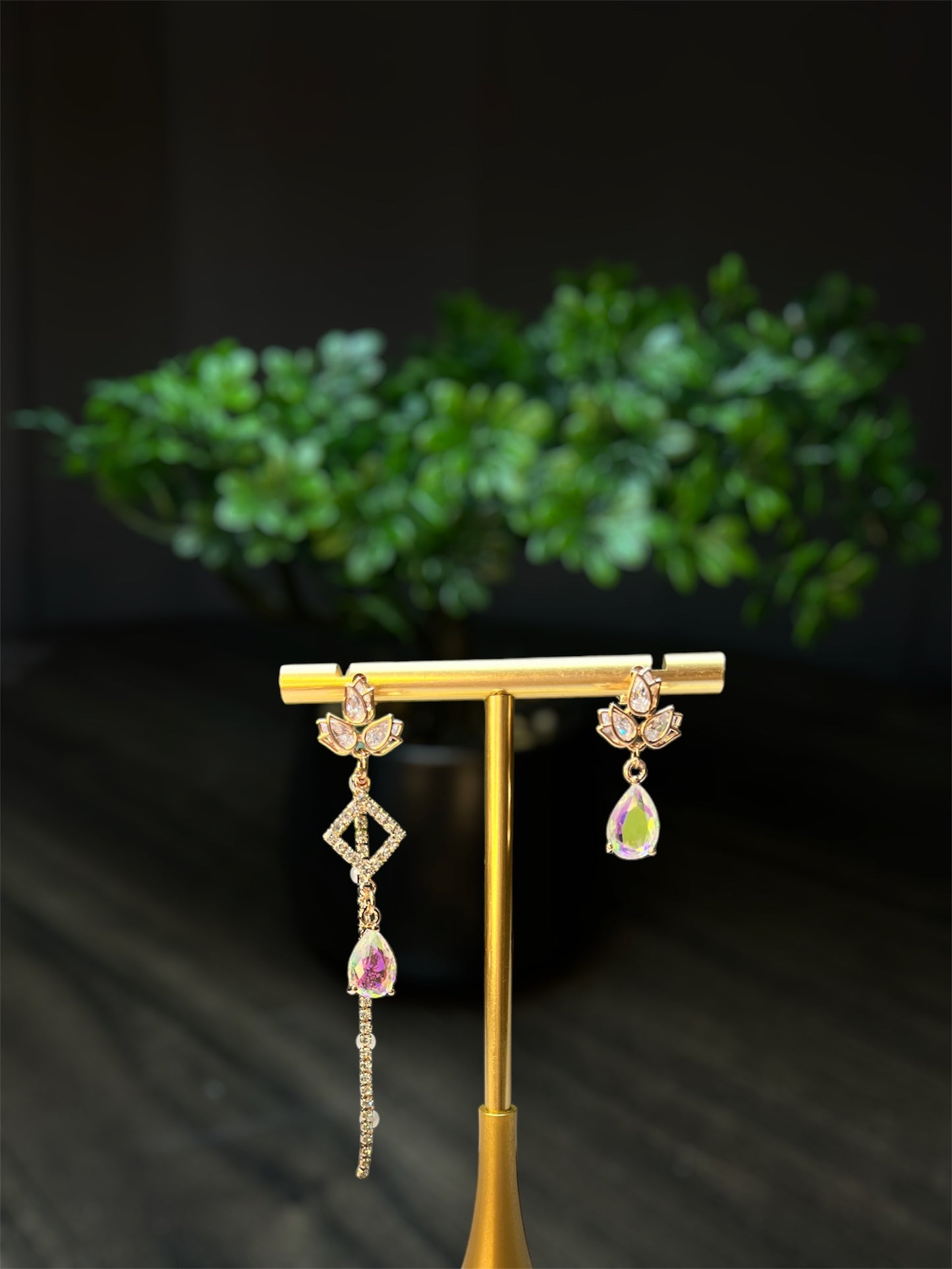 Diamond Single Gem Earrings E116