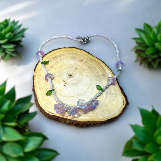Purple Tulip Necklace N009