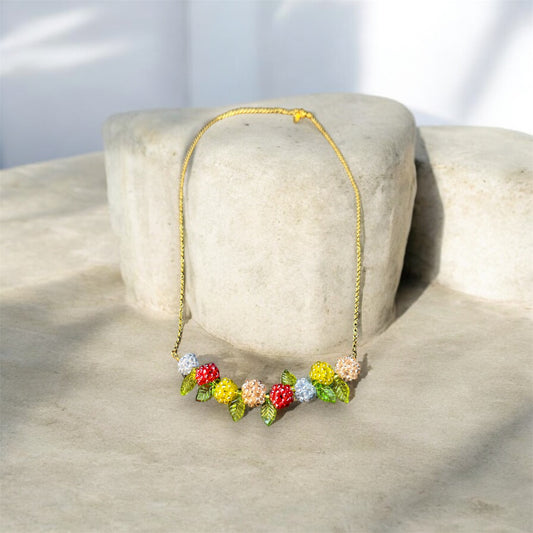Multi-Colored Berry Gold Necklace N001