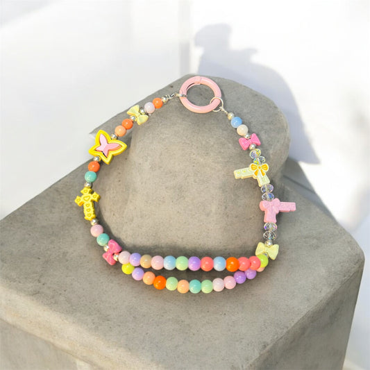 Candy Butterfly Multi Color Phone Charm P112