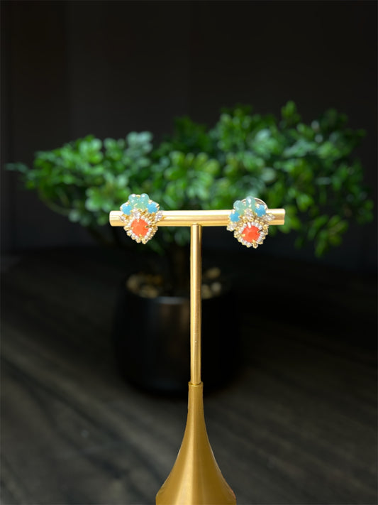 Cute Abstract Succulent Earrings E126