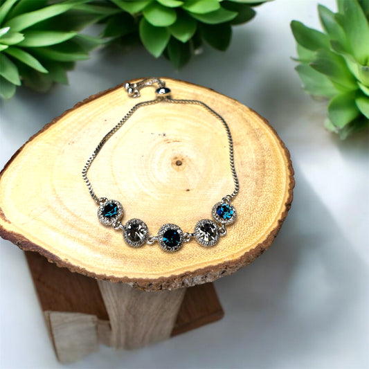 Atlantic Blue and Grey Bracelet B031