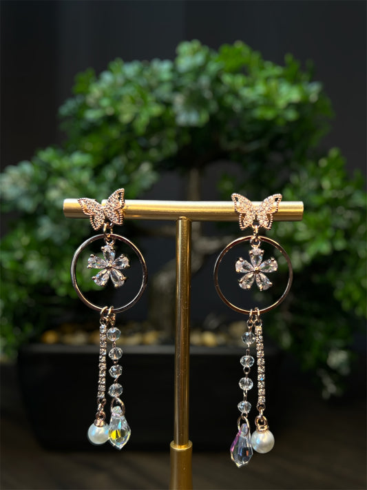 Clear Butterfly Flower  E054