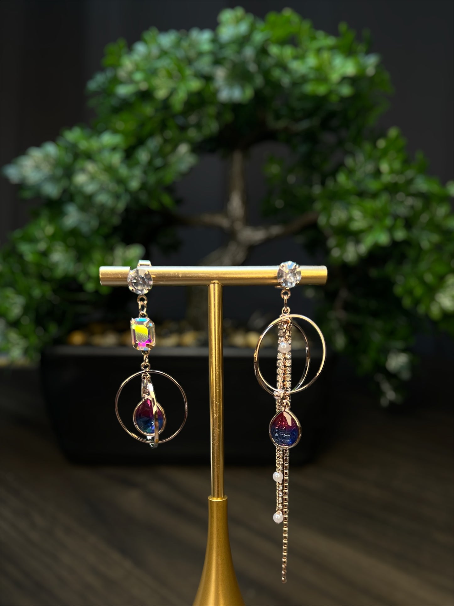 Blue Water Drop Earrings E036