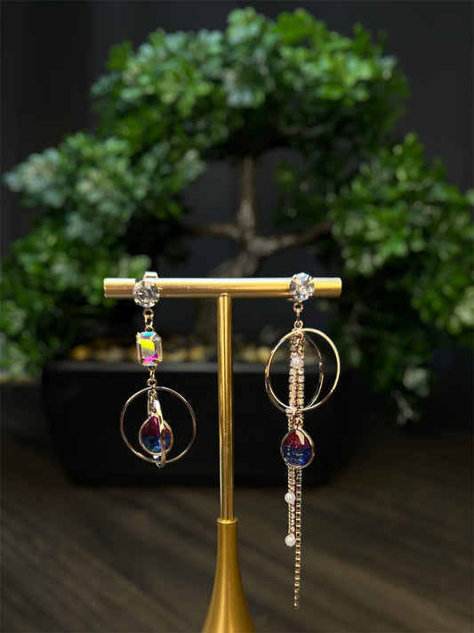 Blue Water Drop Earrings E036
