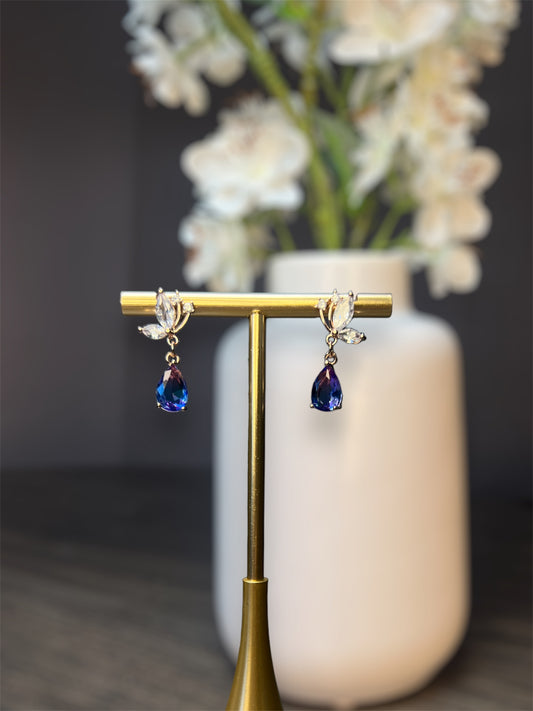 Butterfly Pond Gem Earrings E083
