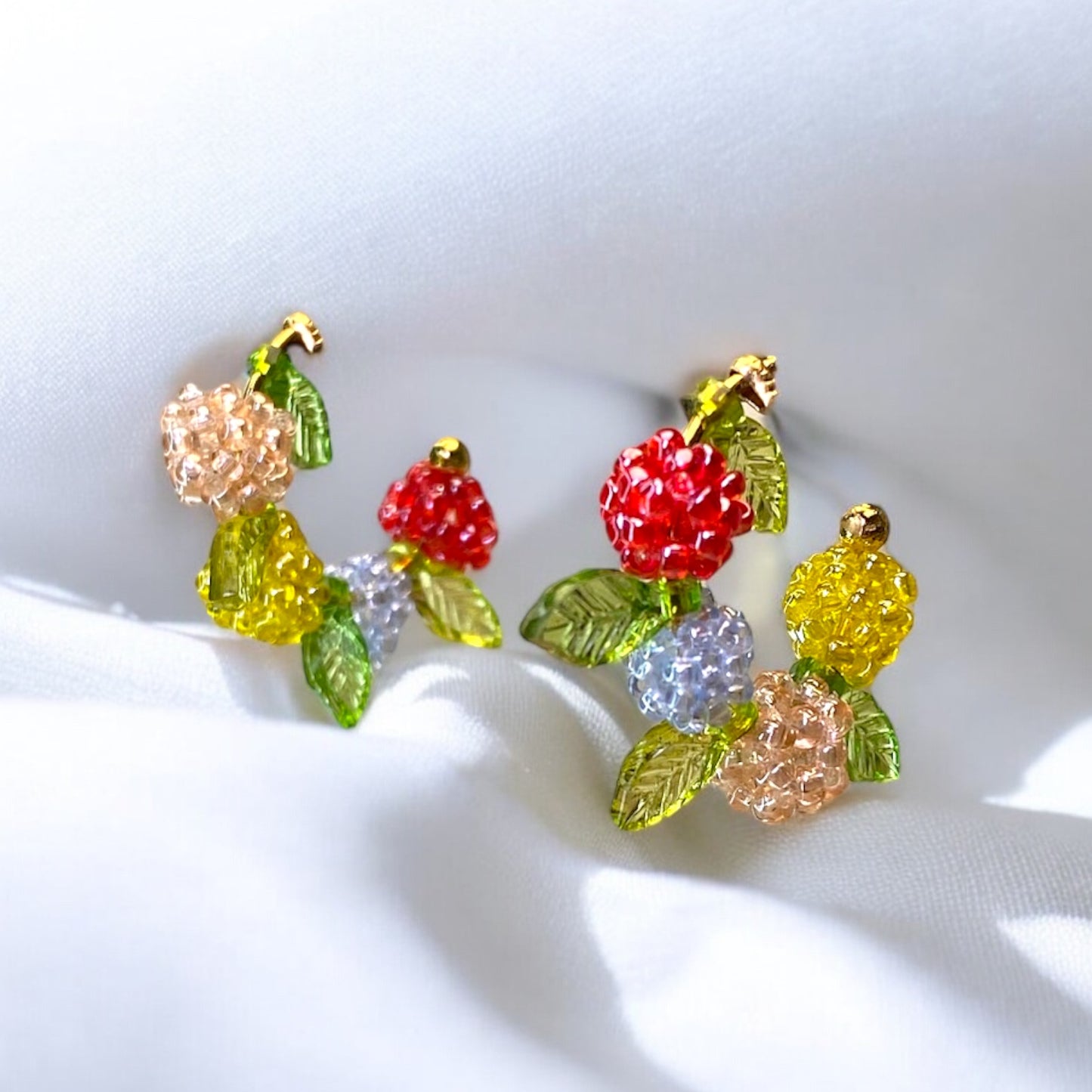 Flower Berries Earrings E008