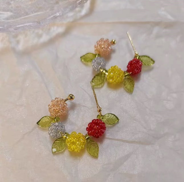 Flower Berries Earrings E008