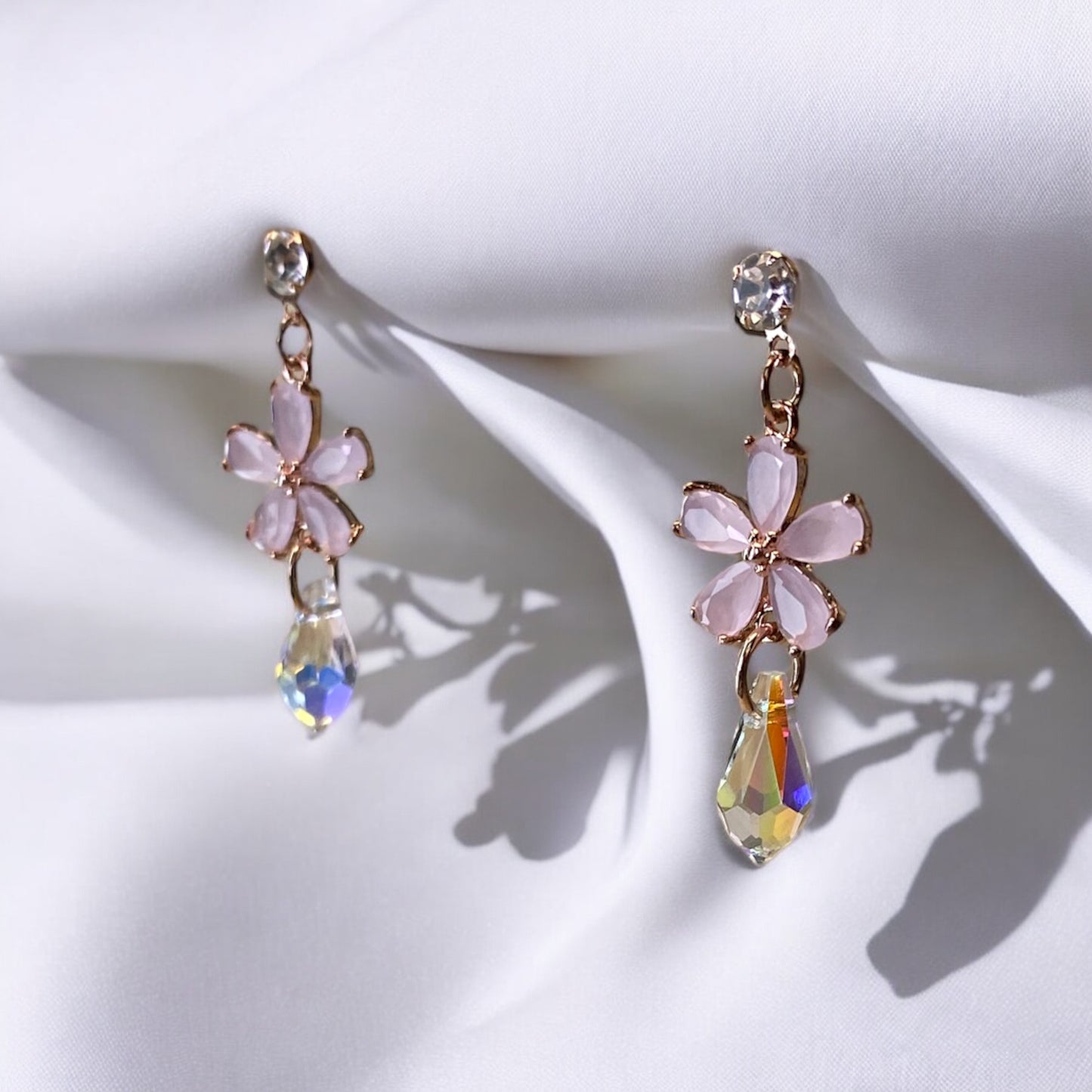 Flower Glaze Muted Mauve Earrings E029